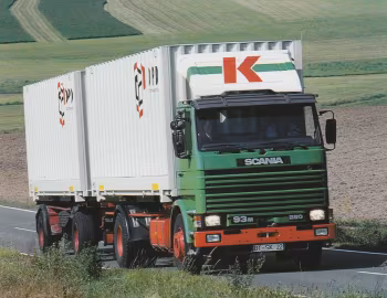Scania R93M 280 4×2 mit Wechselbrückenaufbau [Germany] '1992–96