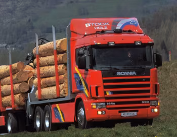 Scania R144GB 530 6×4 rigid timber truck '1995–2004