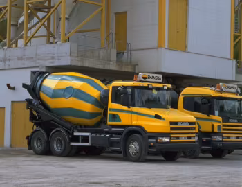 Scania T124GB 360 6×2 rigid concrete mixer '1995–2004