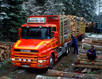 Scania T144 GA6×4 530 timber truck '1995–2001