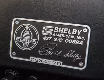 Intérieur 1965 Shelby Cobra 427 S/C (CSX 4170) '05.2000