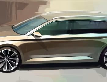 Esboço (sketch) Škoda Superb Combi [Worldwide] '2015–19