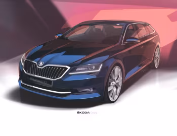 Esboço (sketch) Škoda Superb Combi [Worldwide] '2015–19