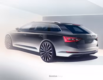 Esboço (sketch) Škoda Superb Combi [Worldwide] '2015–19