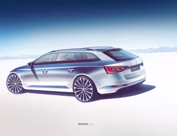Esboço (sketch) Škoda Superb Combi [Worldwide] '2015–19