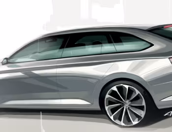 Esboço (sketch) Škoda Superb Combi [Worldwide] '2015–19