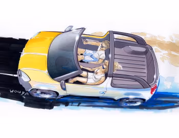 Esboço (sketch) Škoda Yeti II Concept '09.2005