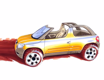 Esboço (sketch) Škoda Yeti II Concept '09.2005