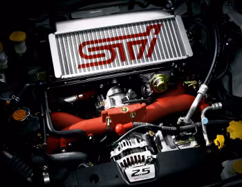 Sob o capô Subaru Forester STi [Japan] (SG) '04.2005–12.2007