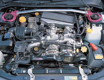 Sob o capô Subaru Impreza WRX STi (GC8B48D) '1994–96