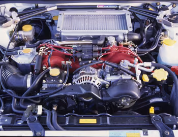 Sob o capô Subaru Impreza WRX STi Version IV (GC8E4ED) '09.1997–08.1998