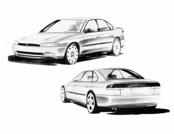 Esboço (sketch) Subaru Legacy '1993–99
