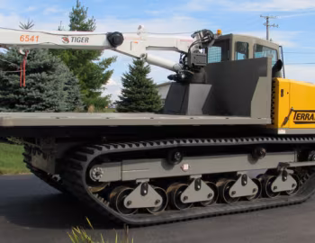 Terramac RT9 flat bed with a Tiger crane '10.2013