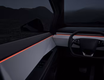 Интерьер Tesla Cybertruck '07.2023–н.в.
