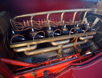 Under the hood 1910 Thomas Flyer Flyabout (K-6-70)