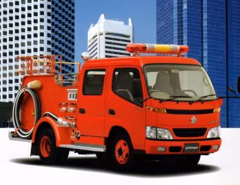 Toyota Dyna High roof Double Cab Standard Fire Engine [Japan] (KK-XZU301H) '05.1999–05.2002
