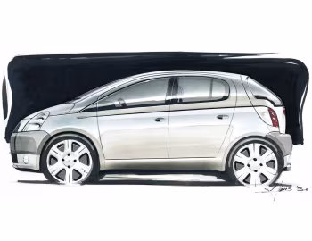 Sketch Toyota Vitz (P10) '1999–2005