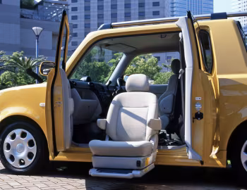 Welcab Toyota bB Open Deck Passenger seat rotating slide seat car [Japan] (NCP34) '06.2001–04.2003