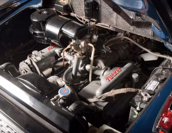 Under the hood 1948 Tucker Sedan (#1045)