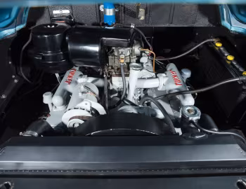 Under the hood 1948 Tucker Sedan (#1049)