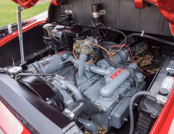 Under the hood 1948 Tucker Sedan (#1052)