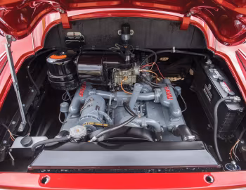 Under the hood 1948 Tucker Sedan (#1052)