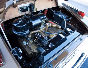 Under the hood 1948 Tucker Sedan (#1044)