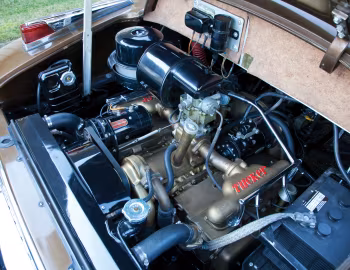 Under the hood 1948 Tucker Sedan (#1044)