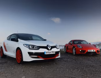 Porsche Cayman, Renault Mégane R.S. 275 Trophy-R