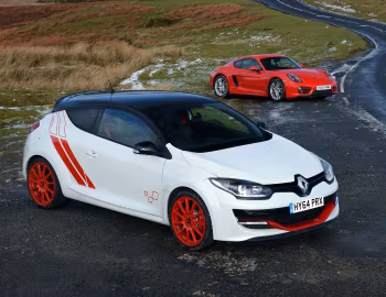Porsche Cayman, Renault Mégane R.S. 275 Trophy-R