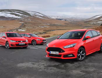 Volkswagen Golf GTD 5-door, Ford Focus ST, Volvo V40 D4 R-Design