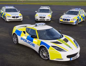 Lotus Evora Police, BMW, Volvo