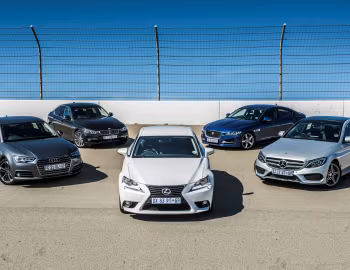 Audi A4 2.0 TFSI, BMW 320i Luxury Line, Jaguar XE 20d R-Sport, Lexus IS 200t, Mercedes-Benz C 180 AMG Line