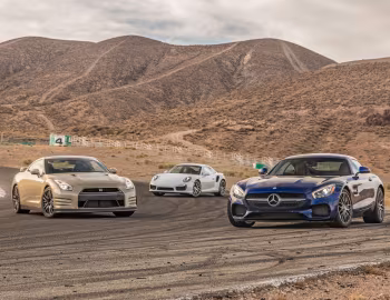 Porsche 911 Carrera Coupe, Mercedes-AMG GT S, Nissan GT-R