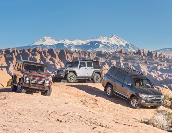 Jeep Wrangler Unlimited Rubicon, Toyota Land Cruiser, Mercedes-Benz G 550