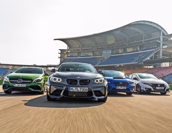 Mercedes-AMG A 45 4MATIC, Honda Civic Type R, BMW M2 Coupé, Subaru WRX STI