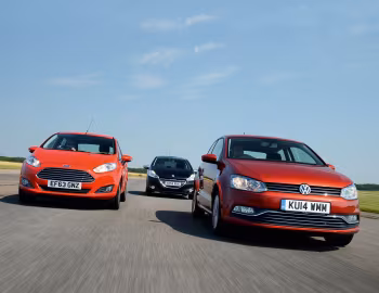 Volkswagen Polo 3-door, Peugeot 208, Ford Fiesta 5-door