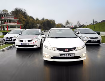 Ford Focus ST 3-door, Volkswagen Golf GTI 3-door, Honda Civic Type-R, Renault Megane RS R26.R