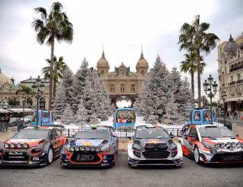 Hyundai i20 Coupe WRC, Toyota Yaris WRC, Ford Fiesta WRC, Citroën C3 WRC