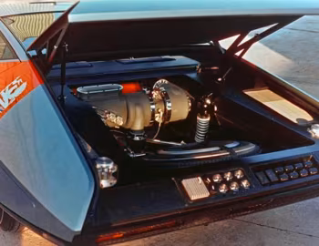 Sob o capô Vauxhall SRV Concept '1970