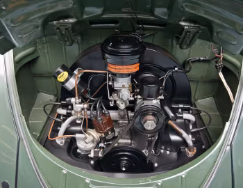 Sob o capô 1953½–55 Volkswagen 2-door Cabriolet (Type 1) '1953–55