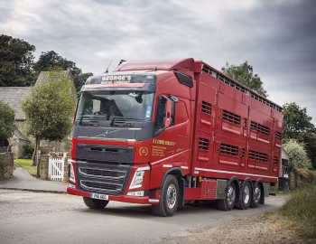 Volvo FH 500 8×2 tridem Globetrotter cab with Pezzaioli trailer body [UK-spec] '2013–pr.
