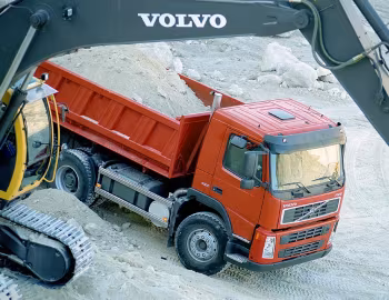 Volvo FM12 420 6×4 rigid Day cab with tipper body '2001–05