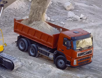 Volvo FM12 420 6×4 rigid Day cab with tipper body '2001–05