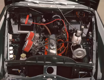 Sob o capô Volvo 123 GT (P130) '1967–69
